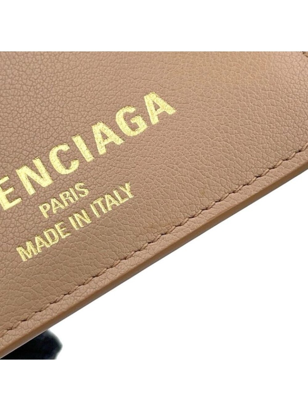 Balenciaga Card Case Calf Leather Beige - Picture 5 of 10